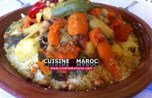 Couscous au khlii aux sept légumes