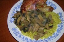 poulet-mhamar-roti-aux-riz-champignons