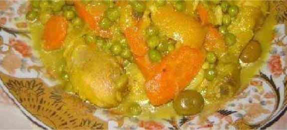poulet-mkalli-aux-carottes-et-petits-pois
