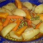 Tajine de patates douce, pommes de terre et carottes