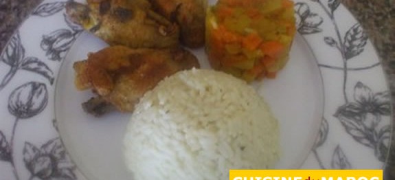 ailes-de-poulet-riz-légumes
