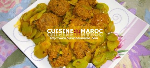 feves-boulettes-viande-hachee