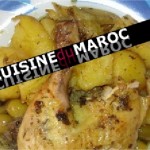 Poulet farci et rôti avec pomme de terre