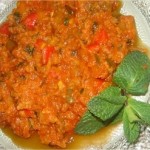 Zaâlouk de poivrons et de chou-fleur